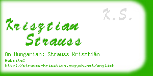 krisztian strauss business card